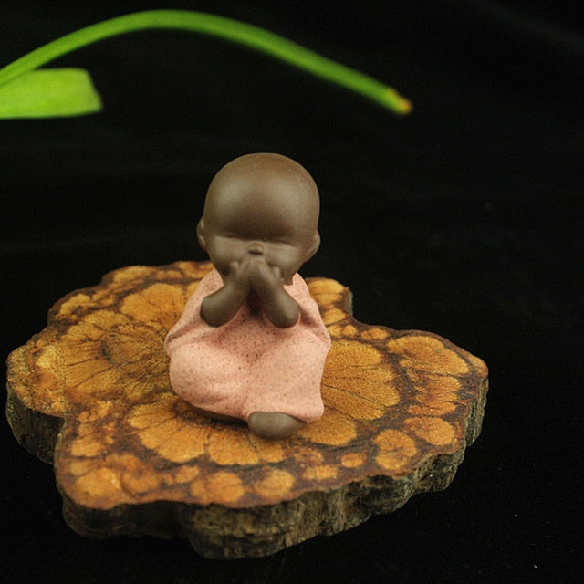Mini Buddha Statue Little Monk Figurine Mandala tathagata India Yoga Mandala Tea Pet Ceramic Crafts Decorative Ornaments Quality