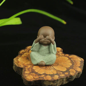Mini Buddha Statue Little Monk Figurine Mandala tathagata India Yoga Mandala Tea Pet Ceramic Crafts Decorative Ornaments Quality