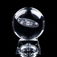 Load image into Gallery viewer, 3D Laser Engraved Solar System Crystal Ball Planets Decorative Glass Ball  Crafts Globe Nordic Home Decoration Accessories